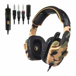 Auricular Headset Gamer Sades Camuflado SA-930 Gold