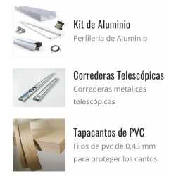 Placard CORSA Ropero Vestidor 180x200 con espejo Wengue