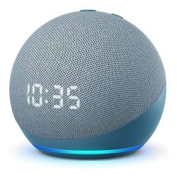 Parlante Amazon Echo Dot 4ta Generacion W/Clock  Alexa Azul i450
