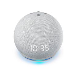 Parlante Amazon Echo Dot 4ta Generación W/Clock Alexa Blanco i450