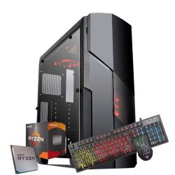 PC GAMER RYZEN 5 5600G + 16GB+ SSD 480GB + 1TB - graficos vega 7 RGB + TEC y MOU i450