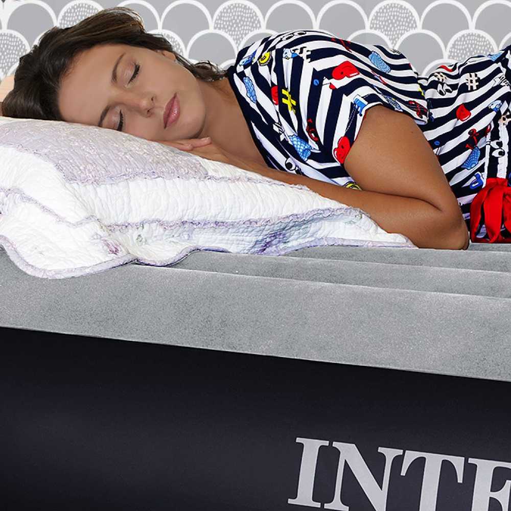 Colchón Inflable Intex 76x191 cm + 2 Almohadas + Inflador Manual 24792/0