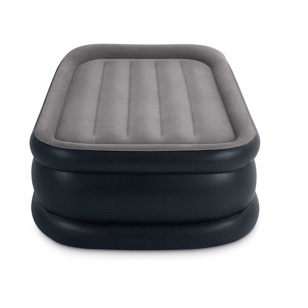 Colchón hinchable Dura-Beam Plus Deluxe Pillow con bomba gris