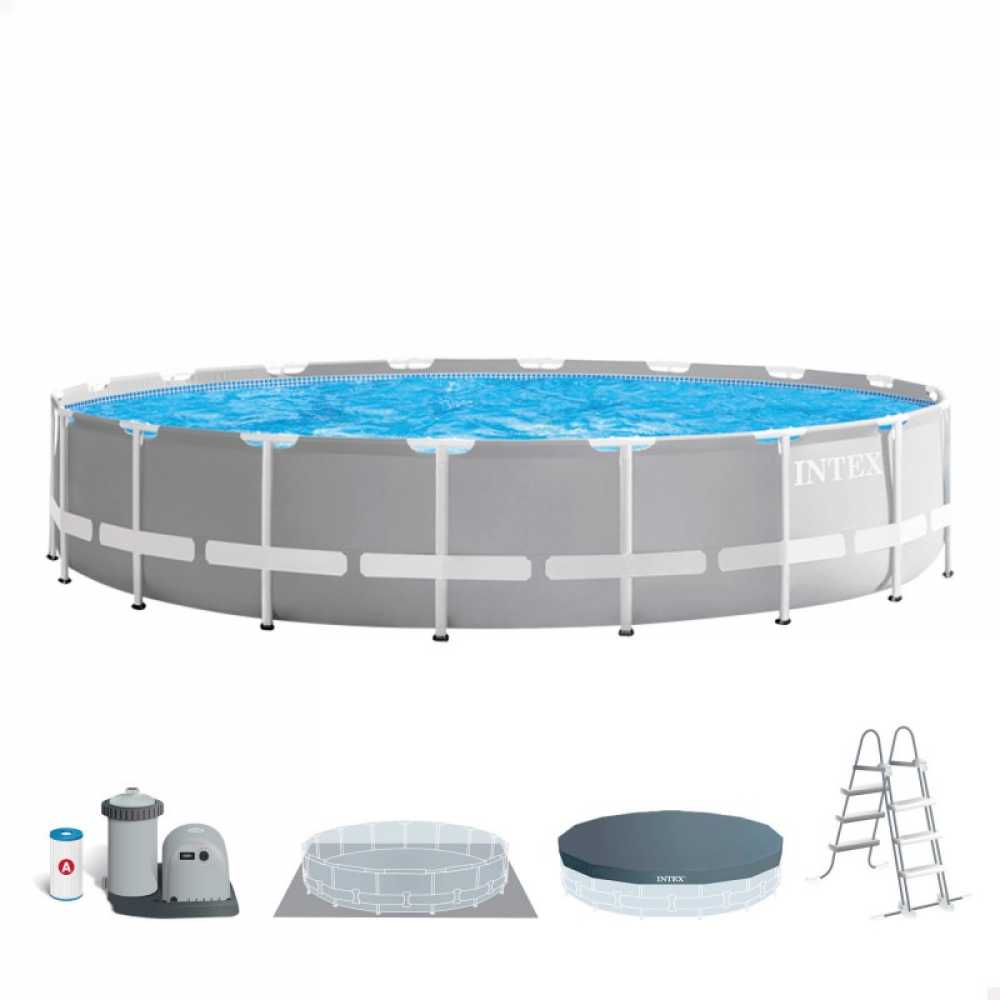 Pileta Estructural Redonda Intex Prism Frame Premium 549 x 122 Cm C/Bomba con Acces. 25636/2