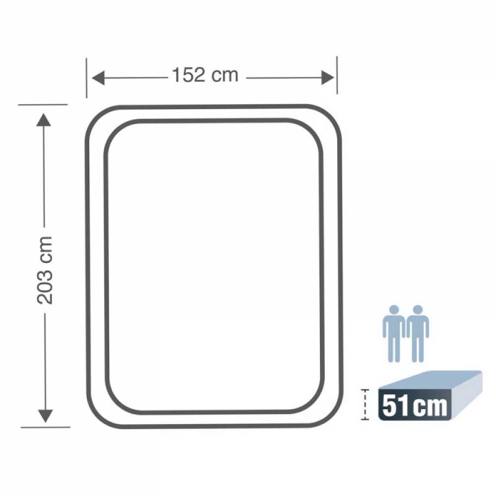 Colchon Electrico Dura Beam Intex 152 x 203 x 51 Cm Thermalux 64478A