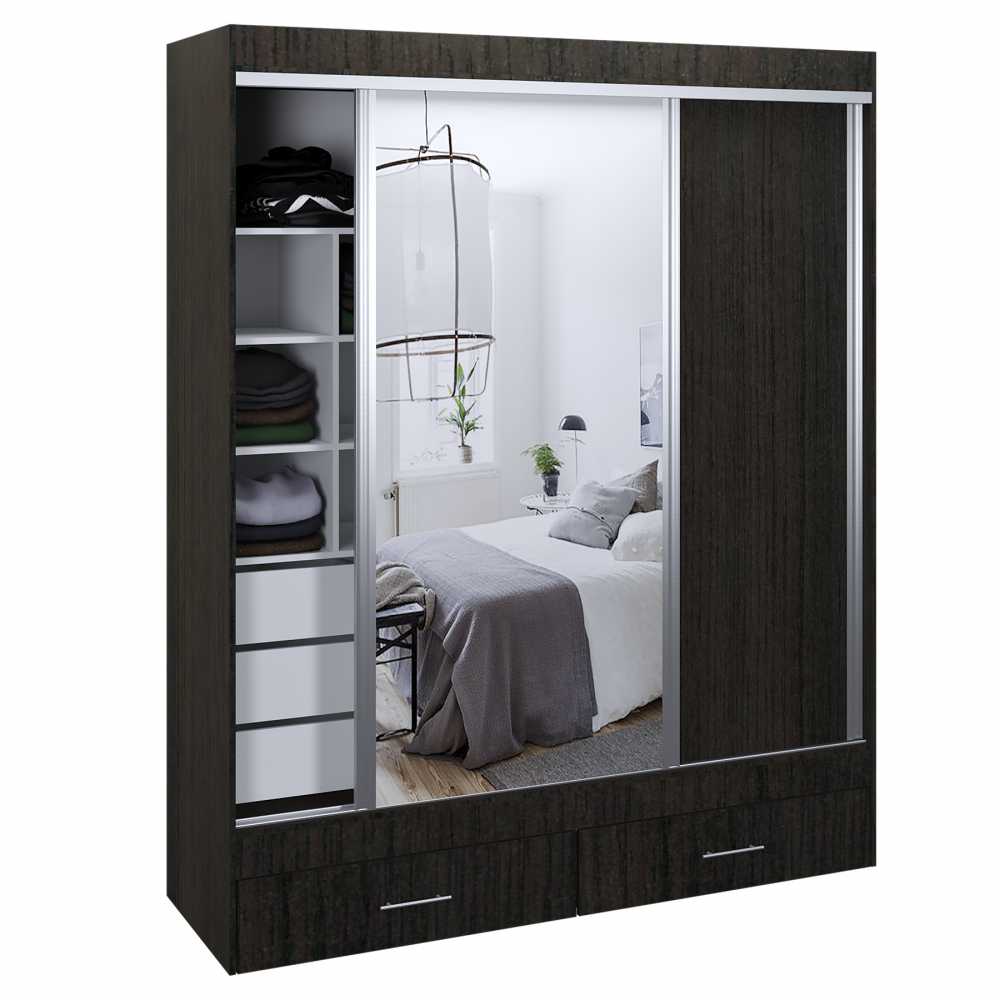 Placard CORSA Ropero Vestidor 180x220 con espejo Wengue