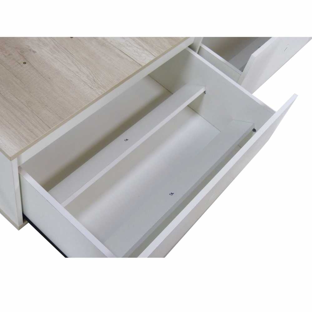 Base De Colchon CORSA Con 6 Cajones 200 Cm Blanco