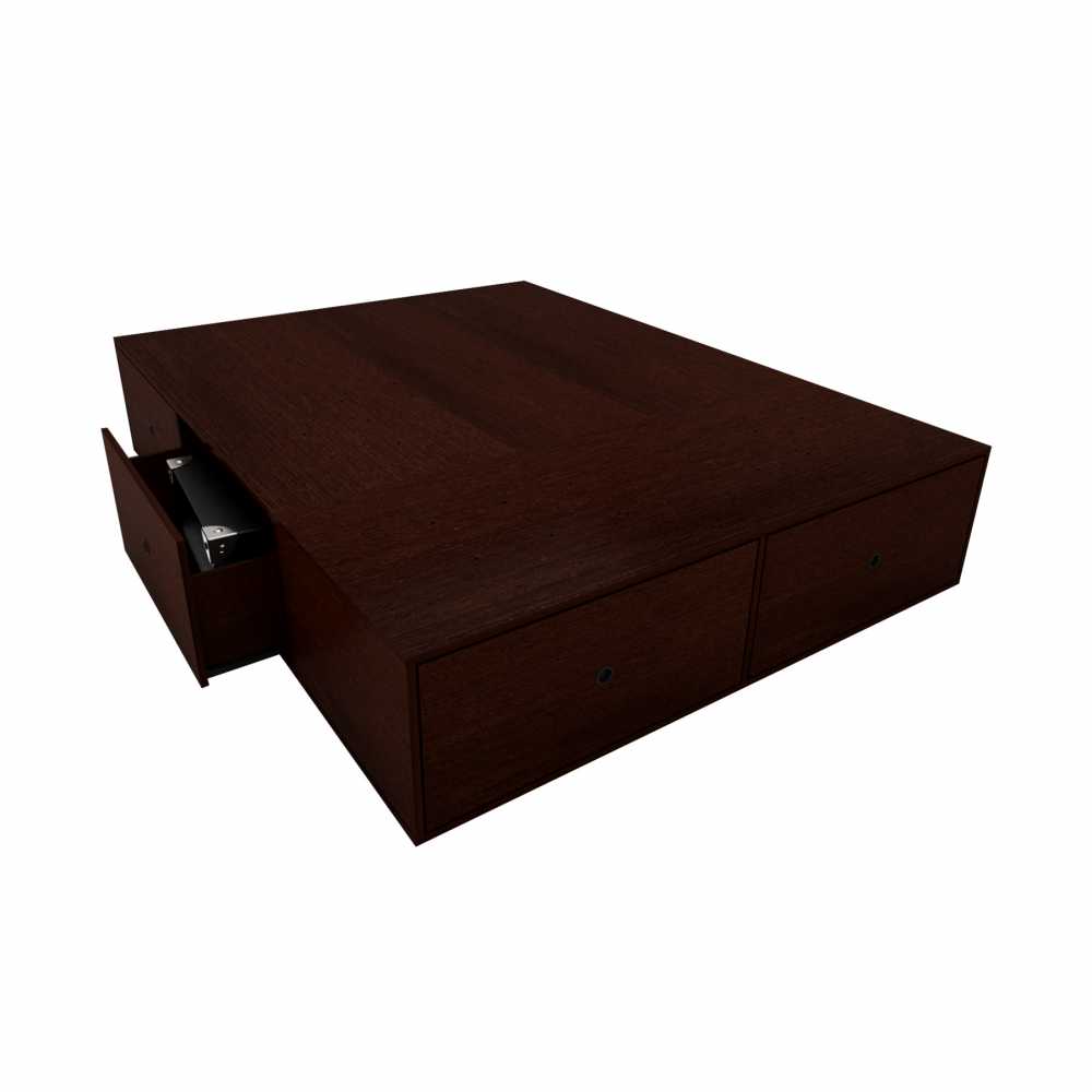 Base De Colchon CORSA  Con 6 Cajones 200 Cm Wengue