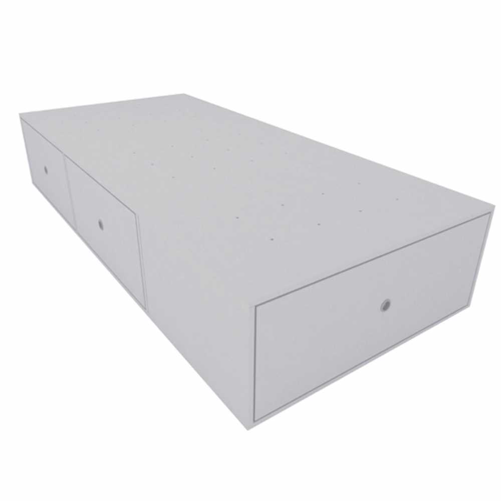 Base de Colchón CORSA Con 3 Cajones 90 Cm Ancho Blanco