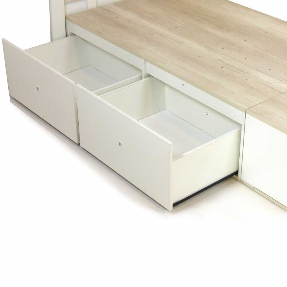 Base de Colchón CORSA Con 3 Cajones 90 Cm Ancho Helsinki