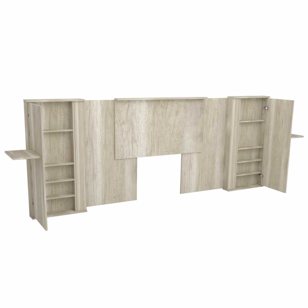 Respaldo de Cama CORSA con Puerta y Estantes Flotante helsinki