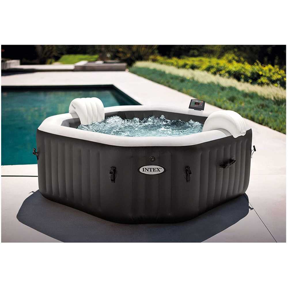 Spa Jacuzzi Octogonal Intex Deluxe Burbujas y Jets 4 personas- 201cm x 71cm  25068/7