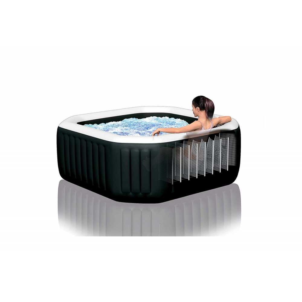 Spa Jacuzzi Octogonal Intex Deluxe Burbujas y Jets 4 personas- 201cm x 71cm  25068/7