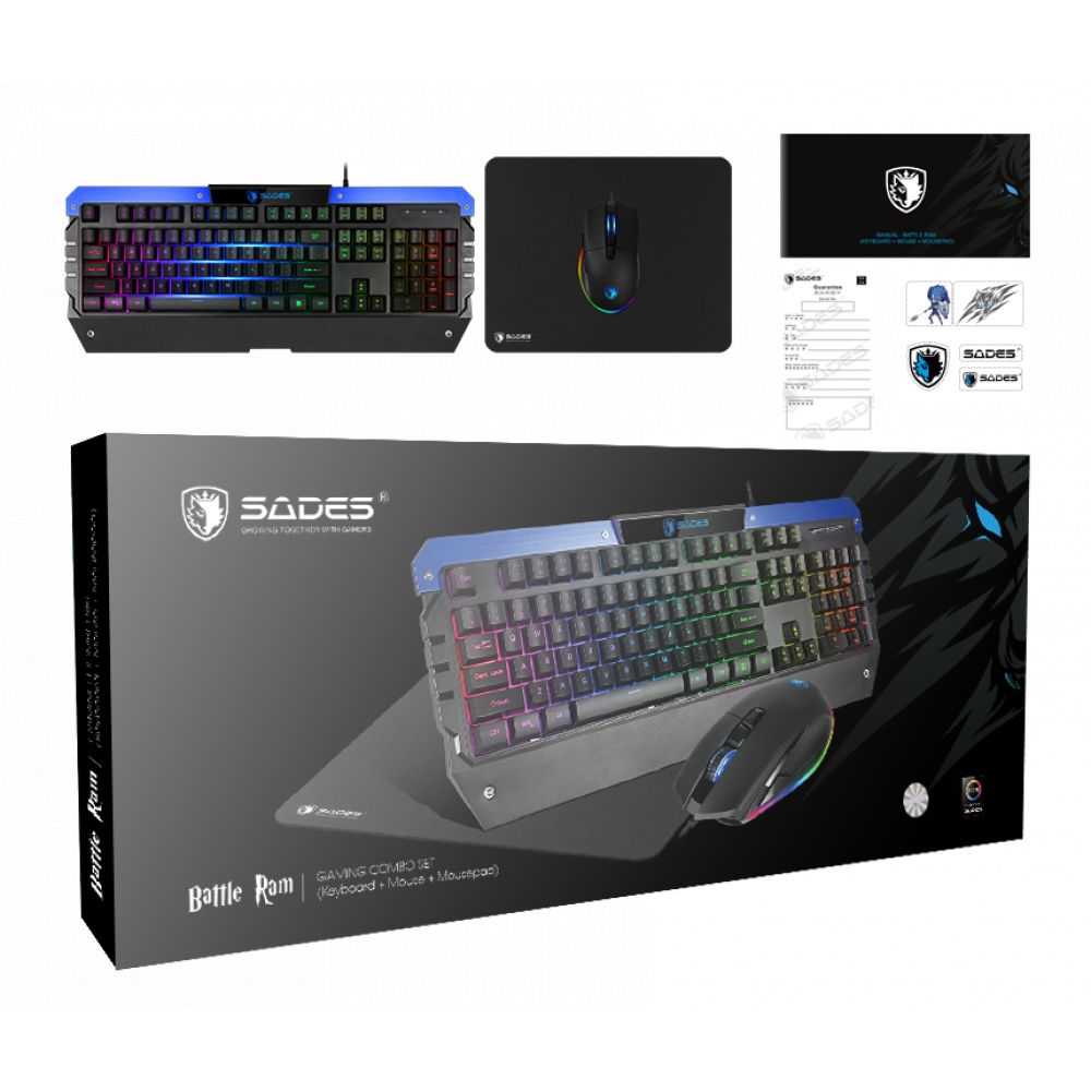 Teclado y Mouse Combo Sades Battle Ram