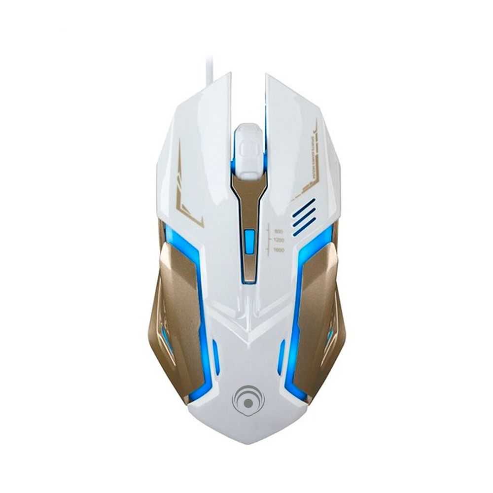 Mouse Gamer K1 White Gold