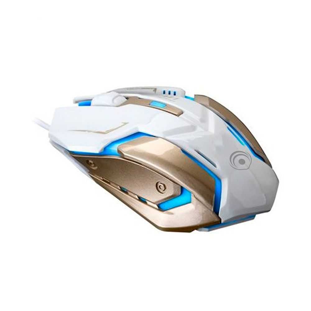 Mouse Gamer K1 White Gold