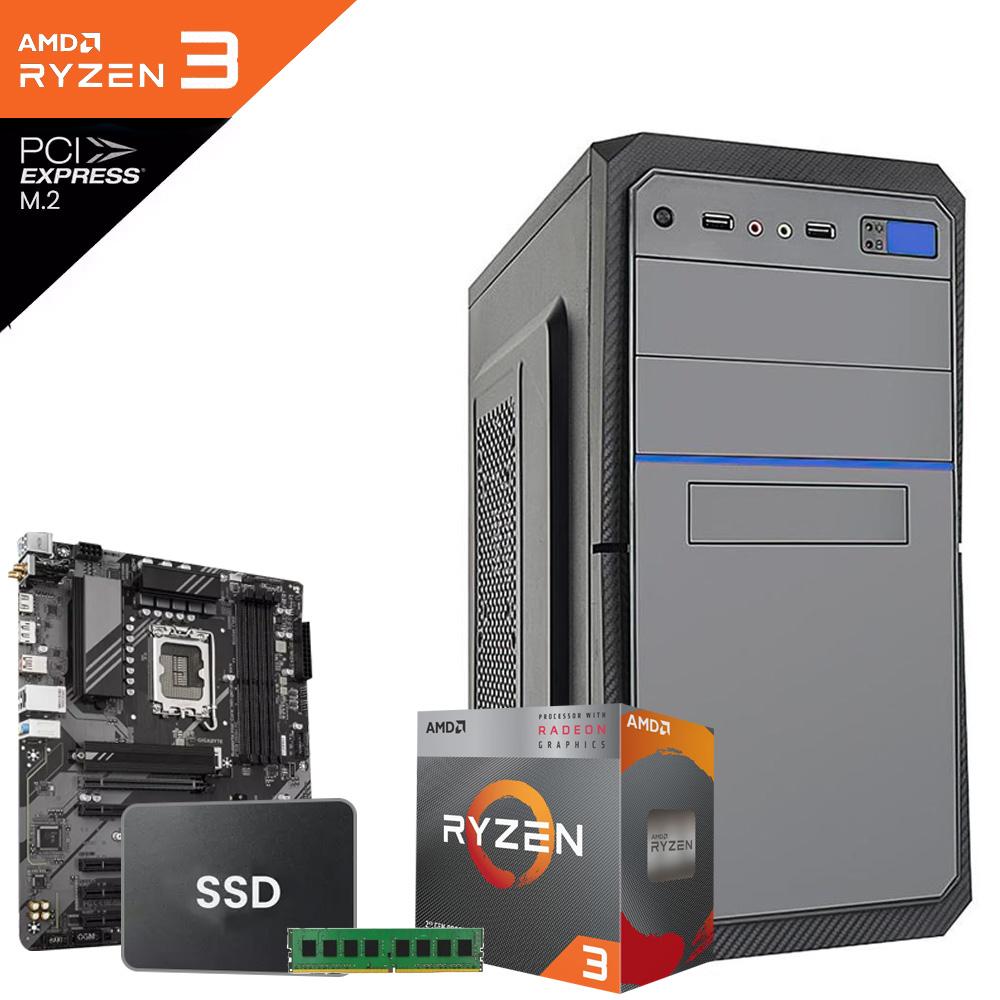 Pc Necxus Ryzen 3 5300G 16GB 480GB SSD Gabinete KIT