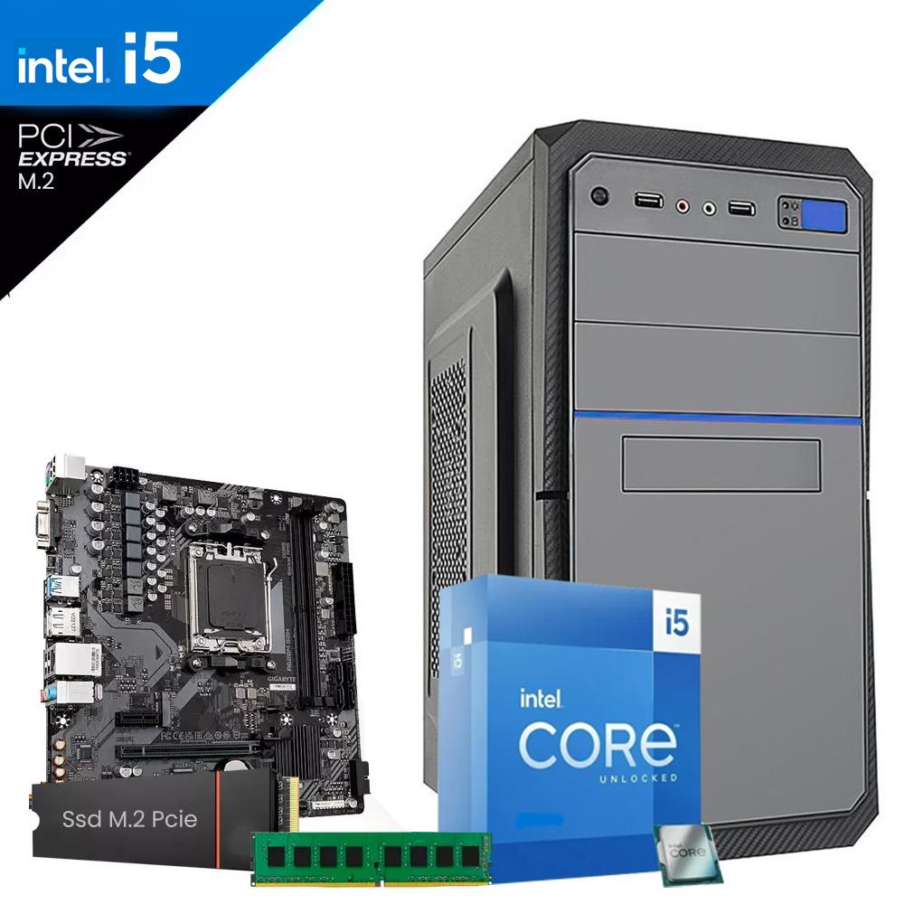 Pc Necxus Core i5 14400 16GB 512GB SSD PCIe Gabinete KIT