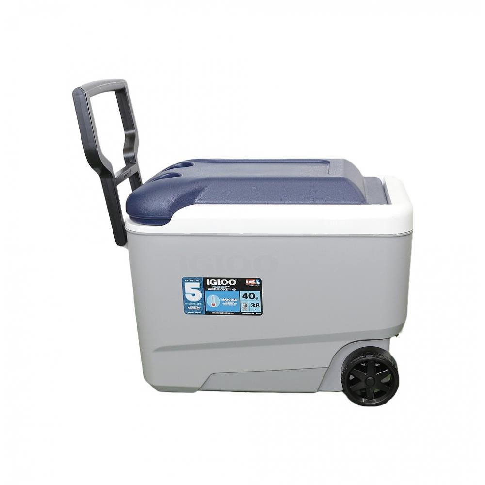 Conservadora igloo maxcold 40 qt ( 38 lts ) 34814 gris c/ruedas