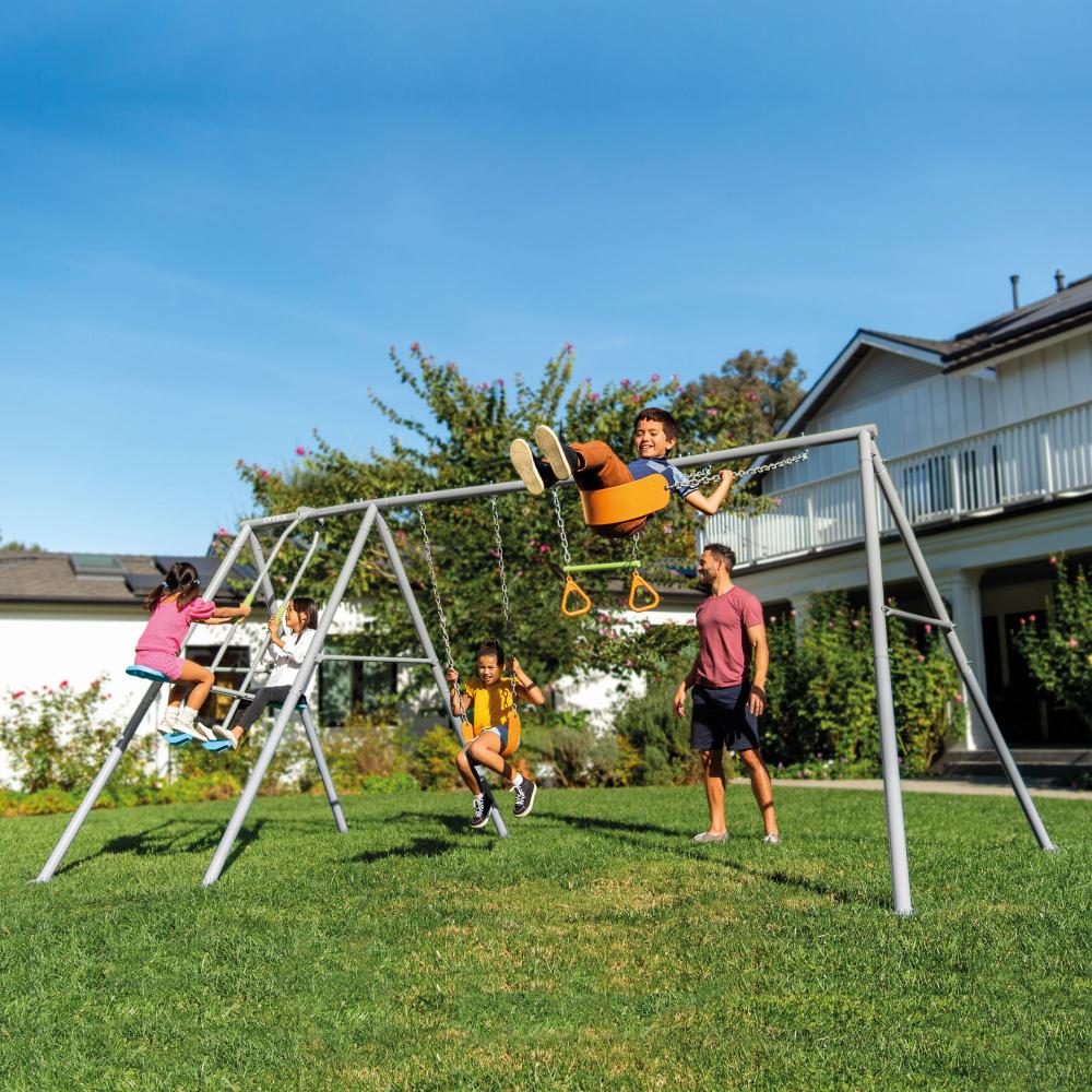Juego de Plaza Dos Hamacas, Balancin y Barra Trapecio Gimnasia 26746/5