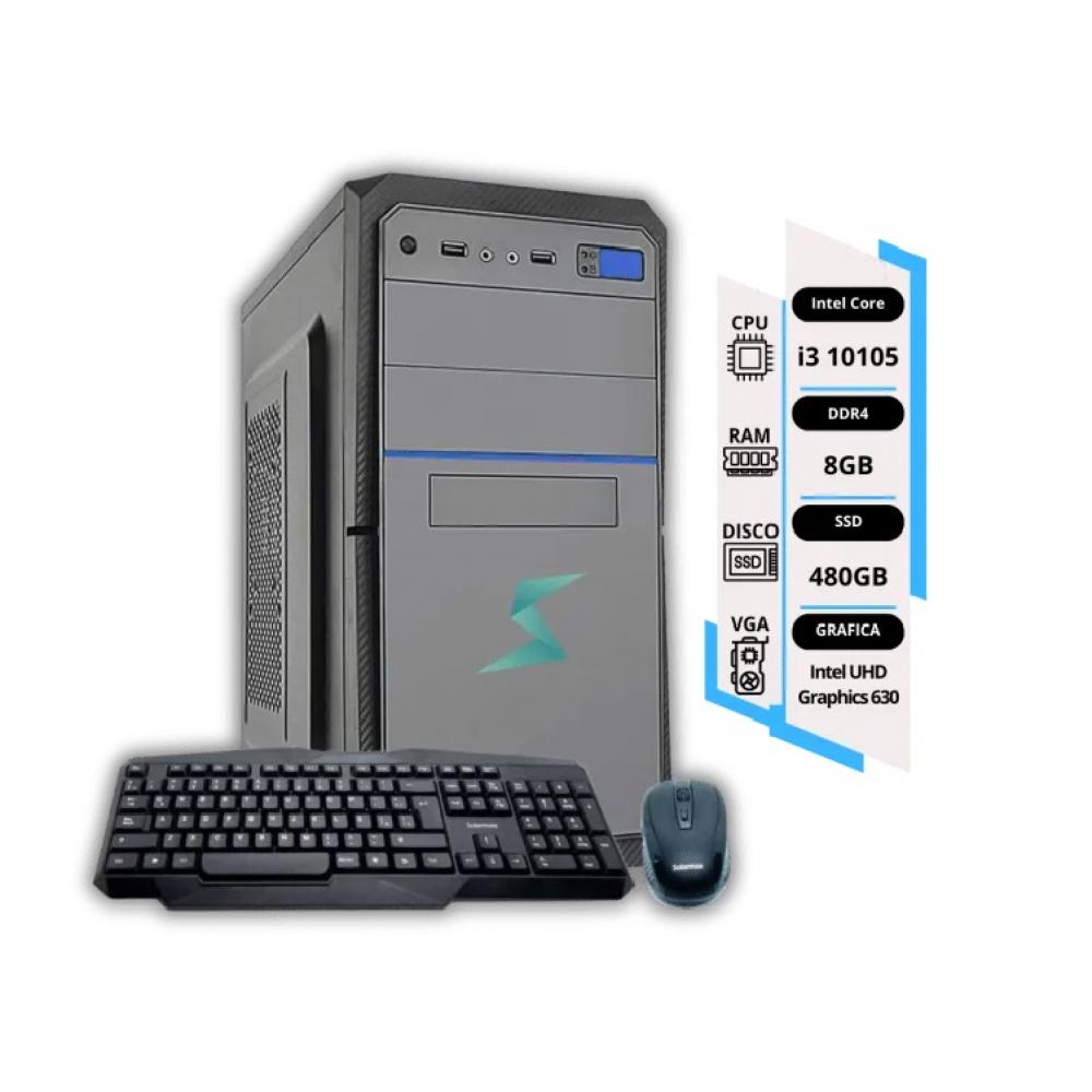 PC ARMADA I3 10105 + 8GB + SSD 480GB + KIT de regalo