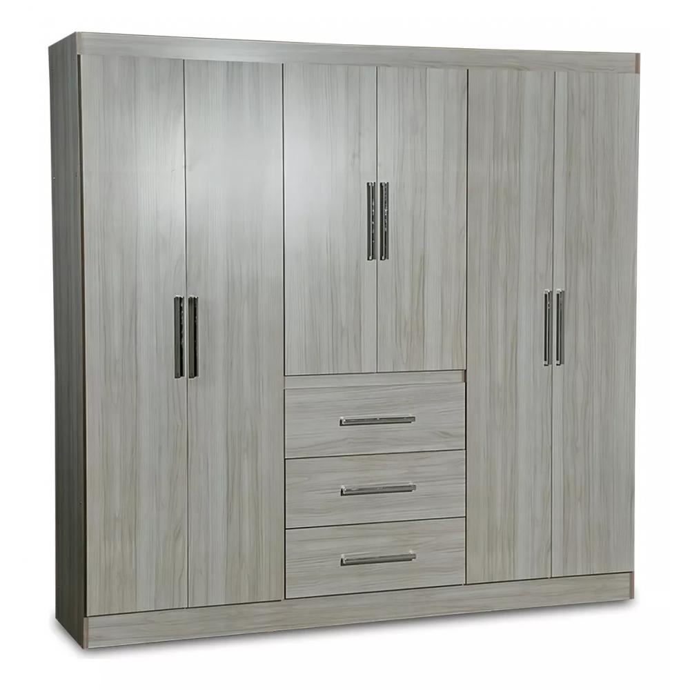 Placard Maximo Fortaleza 6 Puertas Batientes Melamina Color Marfil