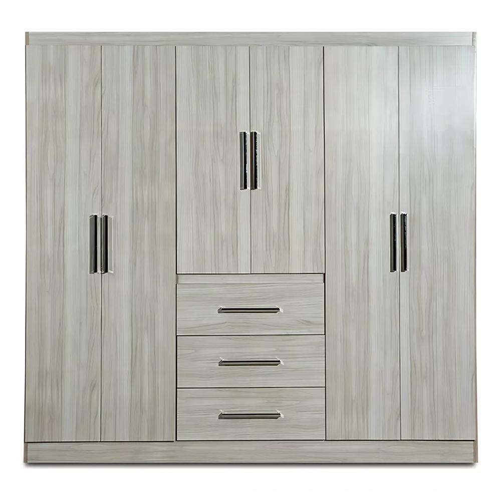 Placard Maximo Fortaleza 6 Puertas Batientes Melamina Color Marfil