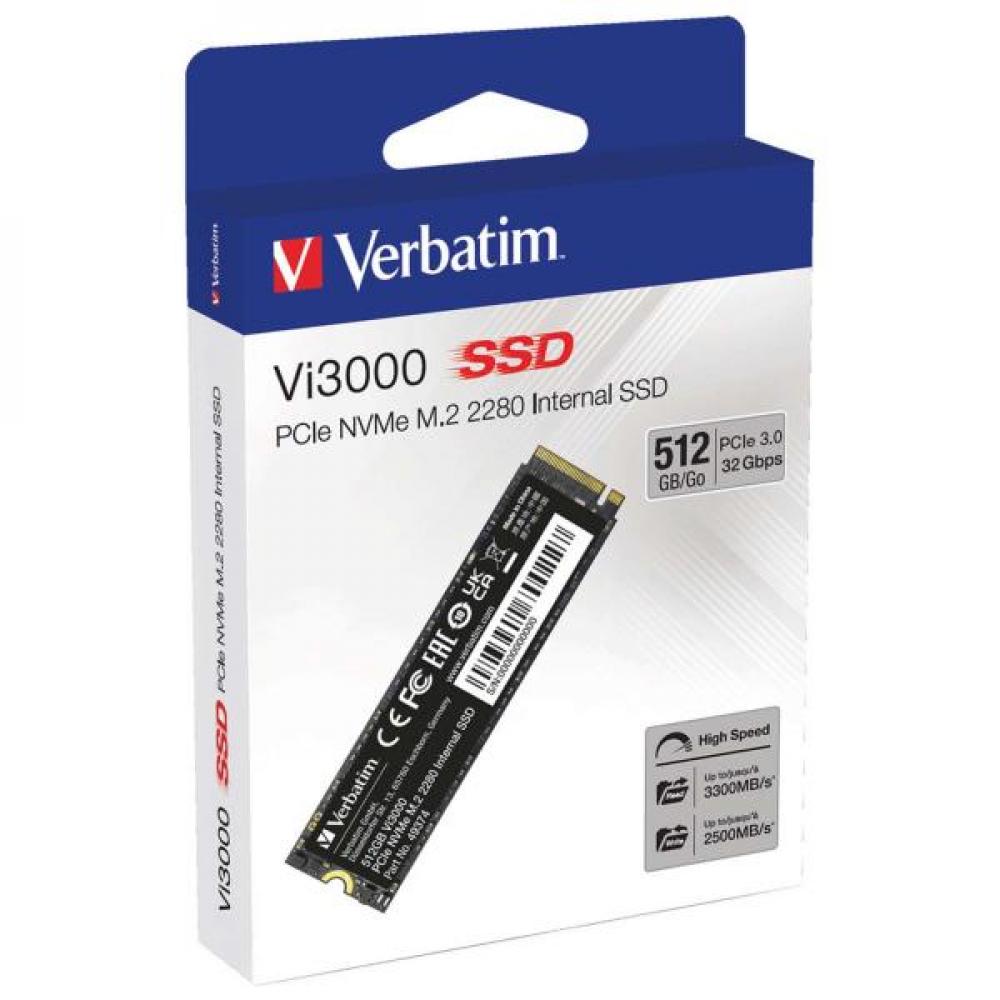 Disco Verbatim 512Gb vi3000 pcie nvme m.2 2280 internal